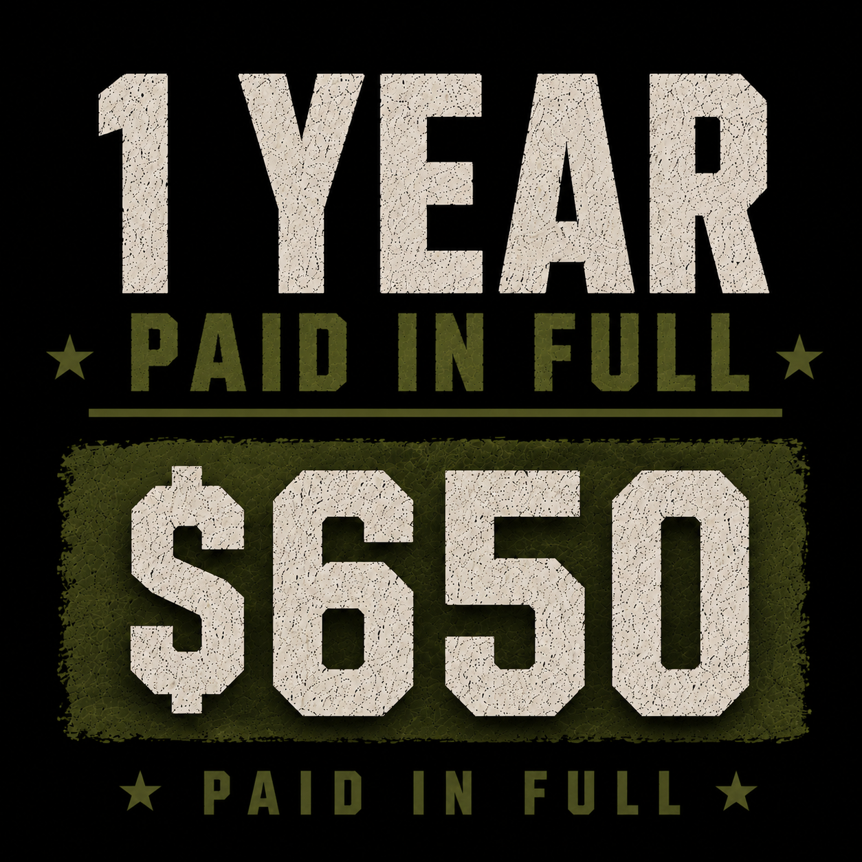 1 Year Paid in Full Membership